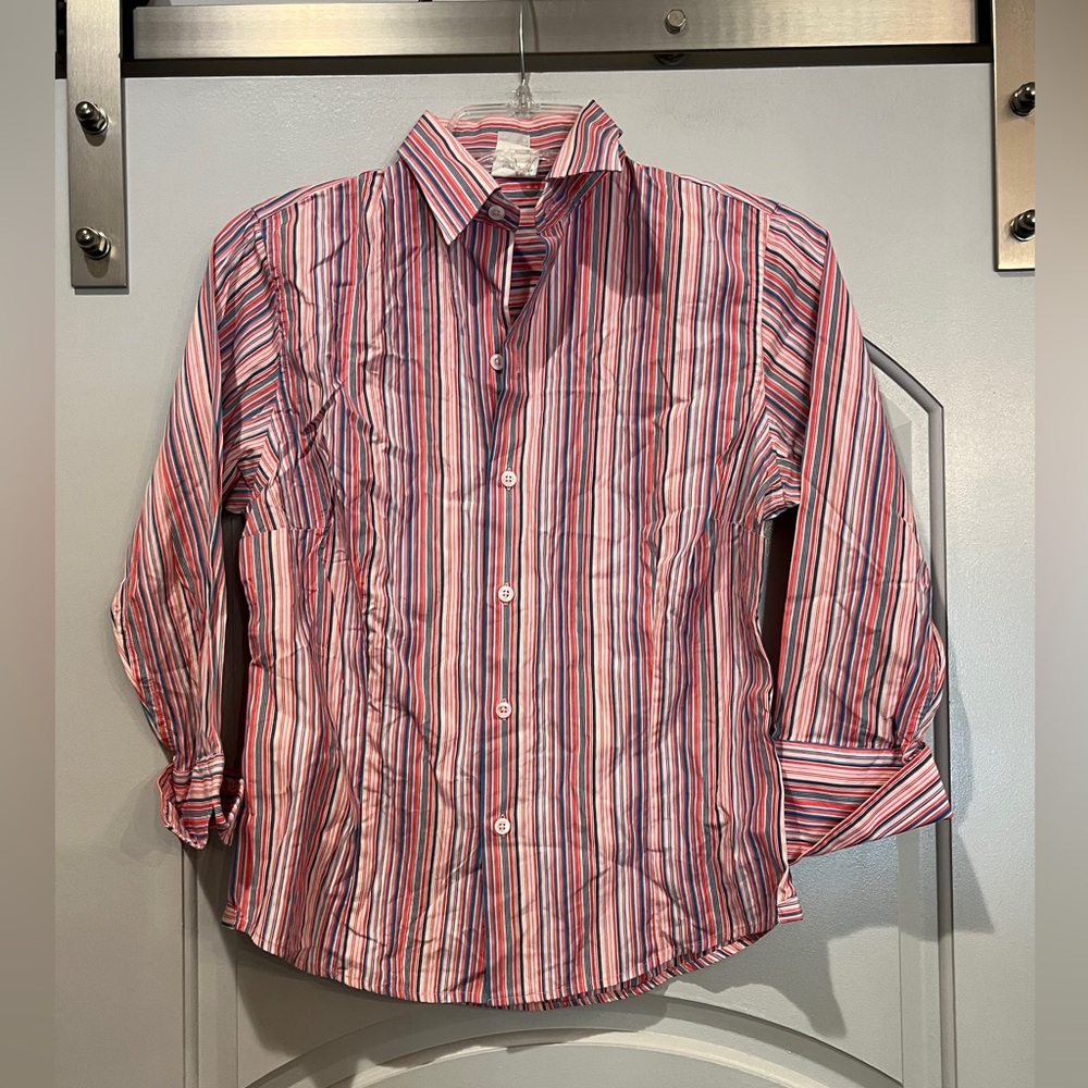 Craig Taylor pink and blue Multicolor Striped menswear Shirt. GUC!